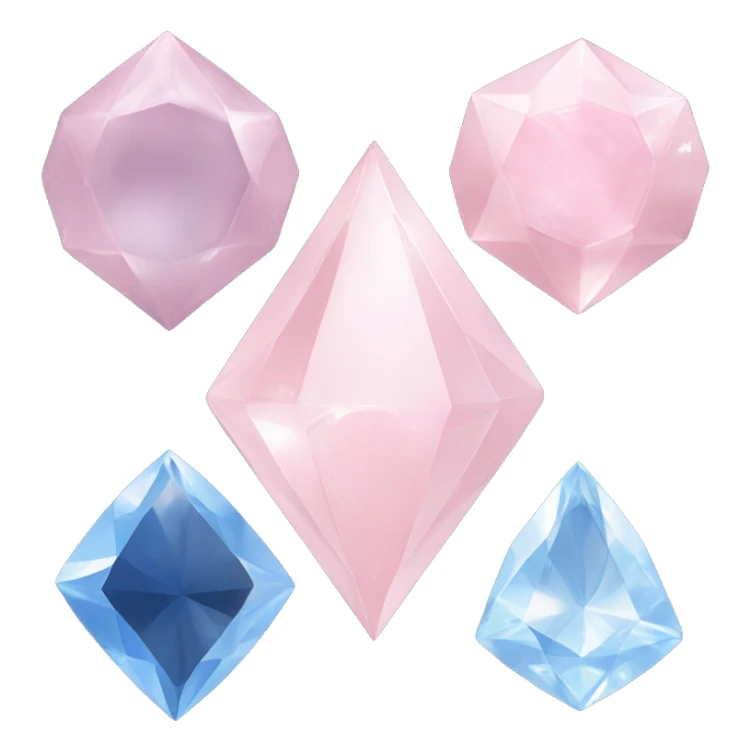 Rose quartz and serenity coloured diamond  sticker