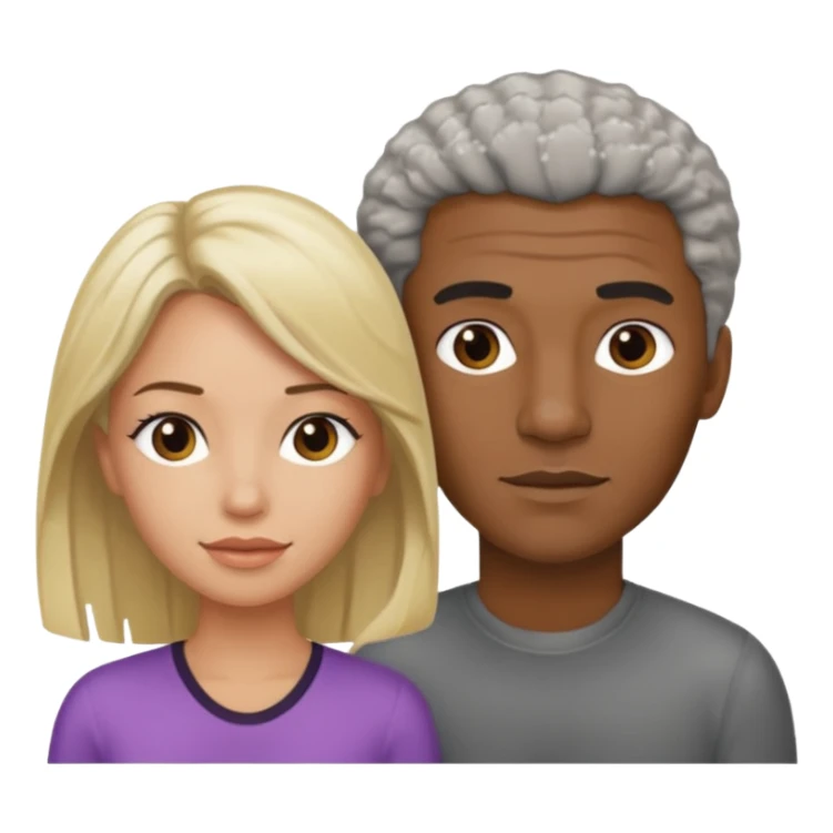Black man salt n pepper hair with younger blonde  sticker