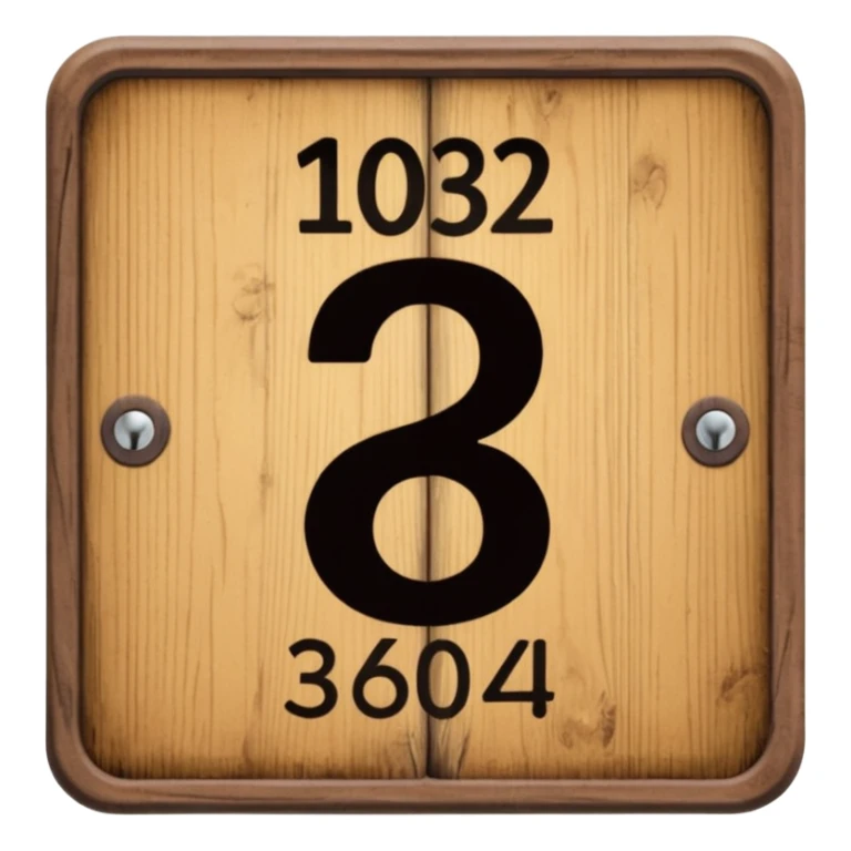 hotel room door number wood sign sticker