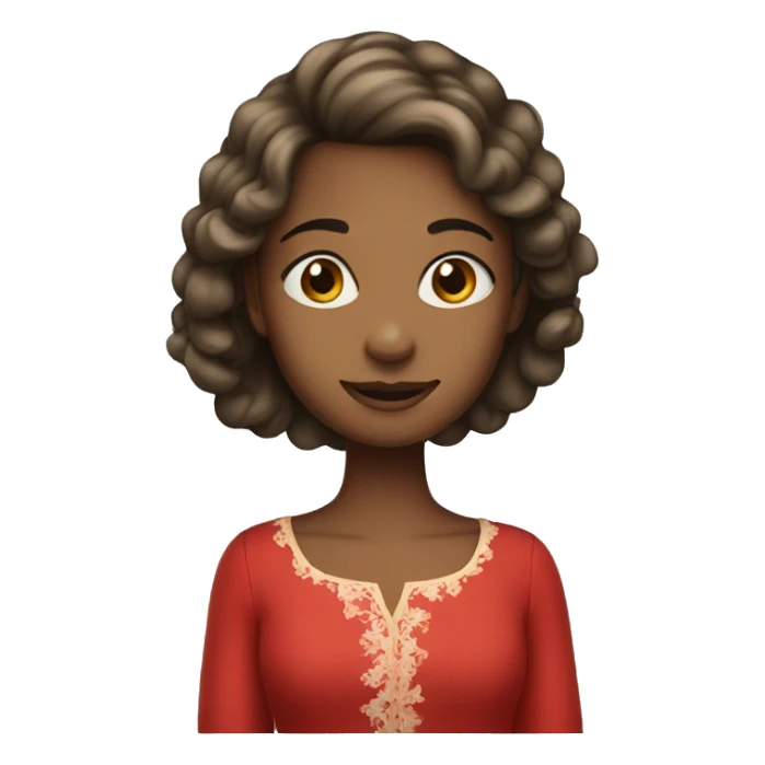 Girl with red dress sticker