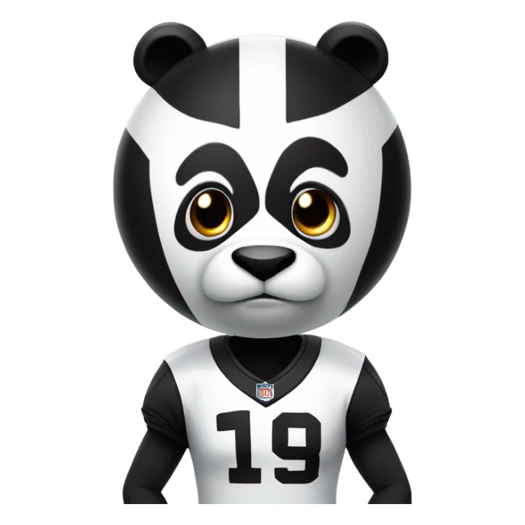 Football player in a panda suit  sticker