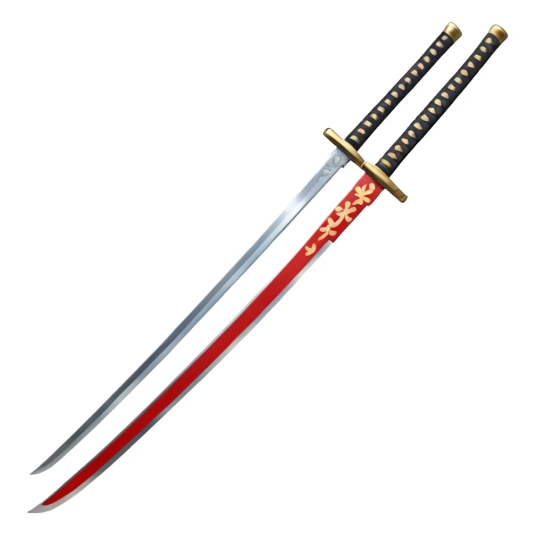 Famous old long Katana, full length chinese name on blade. sticker