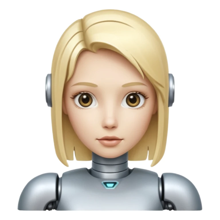 blonde robot sticker
