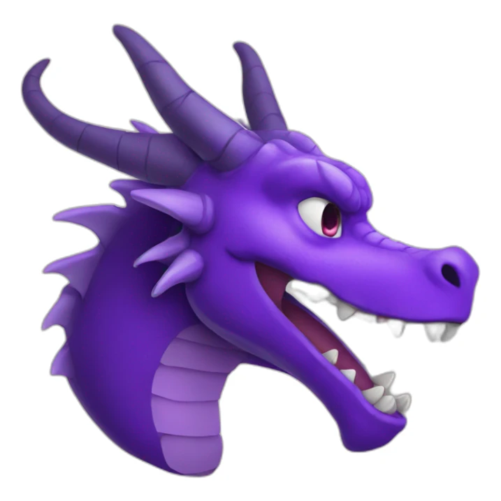 purple dragon head holding letters LOL sticker