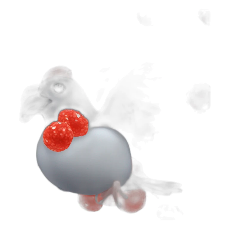 pidgeon holding red caviar in hand sticker