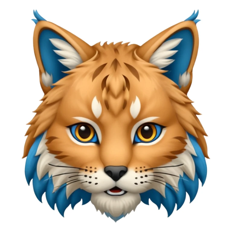 Tête de lynx : très féroce et bleu  sticker