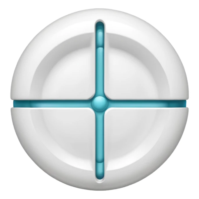 plain round white medicine pill isolated clean look sticker