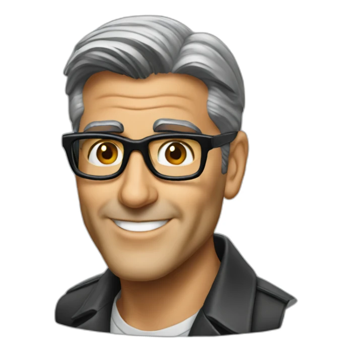 George Clooney glasses sticker