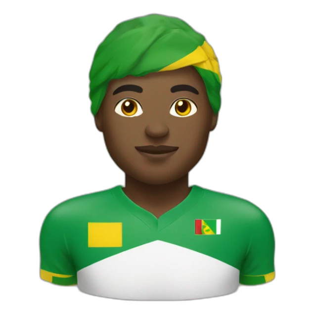 Sénégalais avec le maillot de la mauritanie sticker