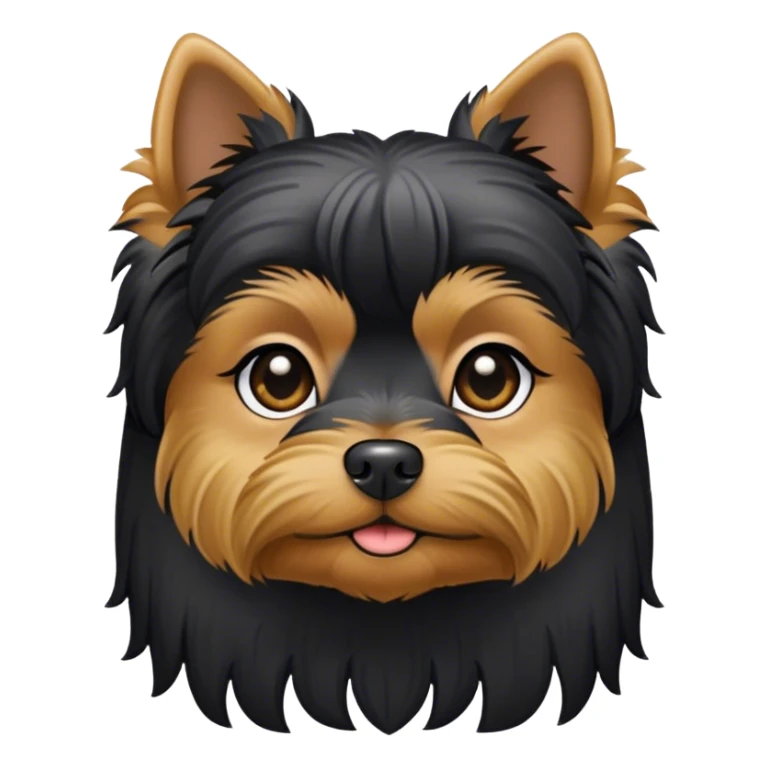 dark black short nose yorkie with gold points sticker
