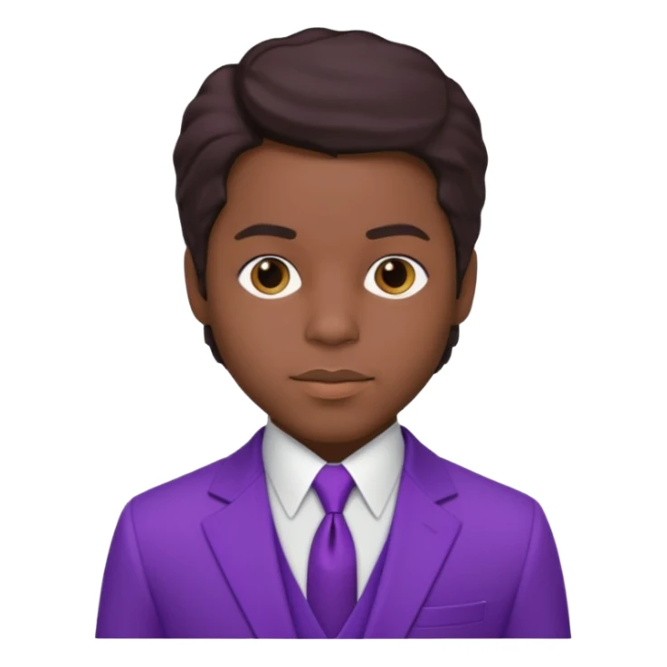 Prince Rogers Nelson with dark brown hair sticker