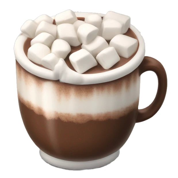 mug of hot chocolate with marshmallows and whipped cream sticker