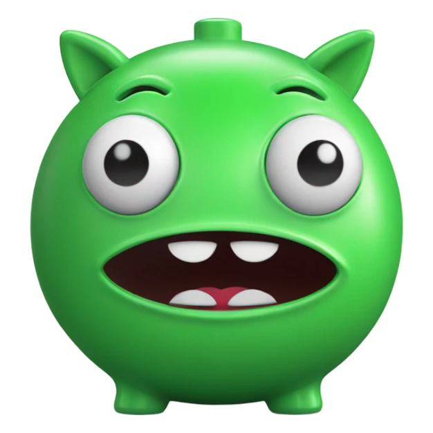 alien green piggy bank money  sticker