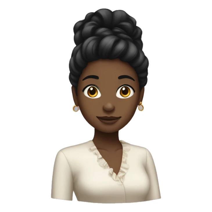 Black hair girl rich sticker