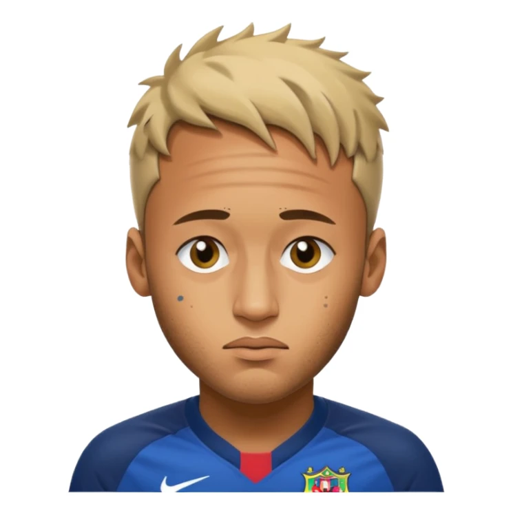 Neymar with one eye closed and the other open sticker