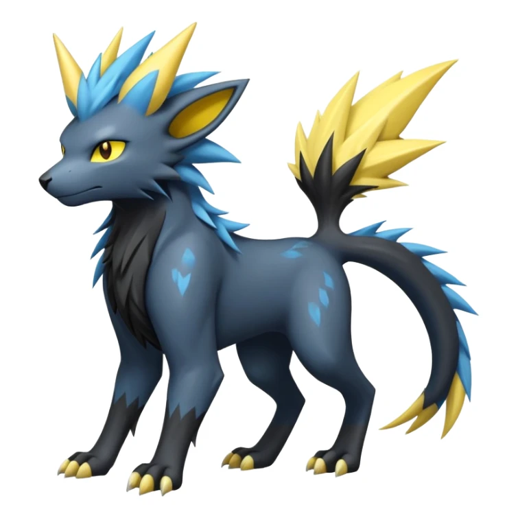 Manectric-Luxray-Draco-Fakémon-hybrid-creature (full body), 4 legs sticker
