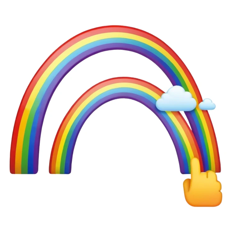 colorful rainbow in the sky sticker