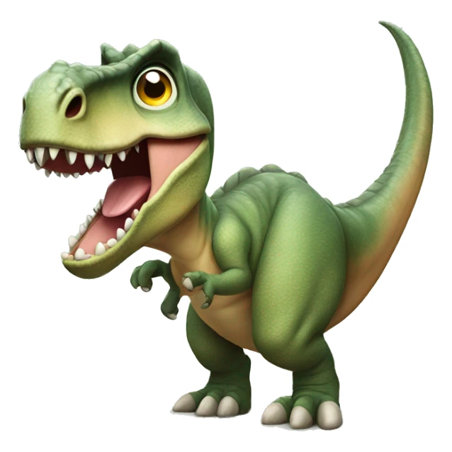 Dinosaur makes thumbs up. Show only hand of the dino sticker