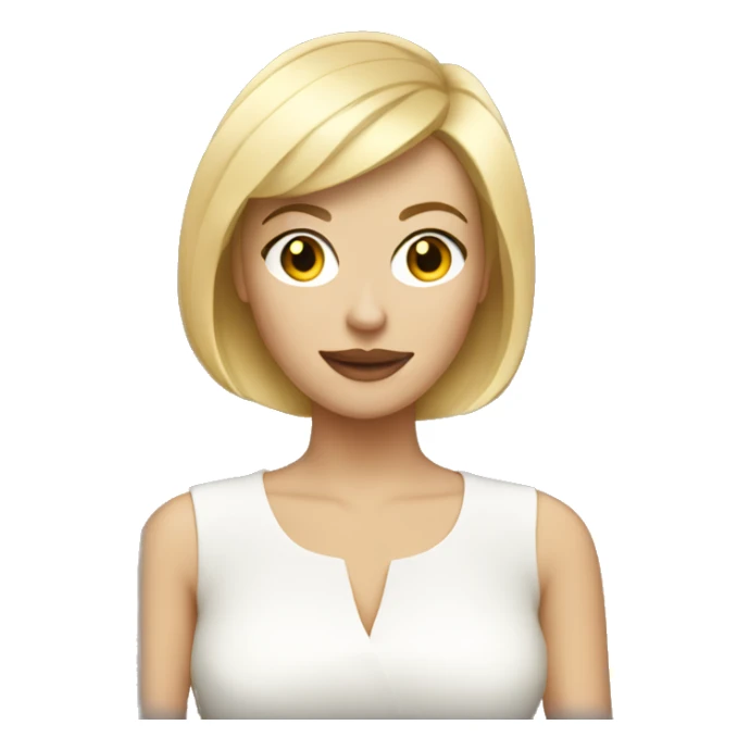 blonde fashionable woman with short hair sticker