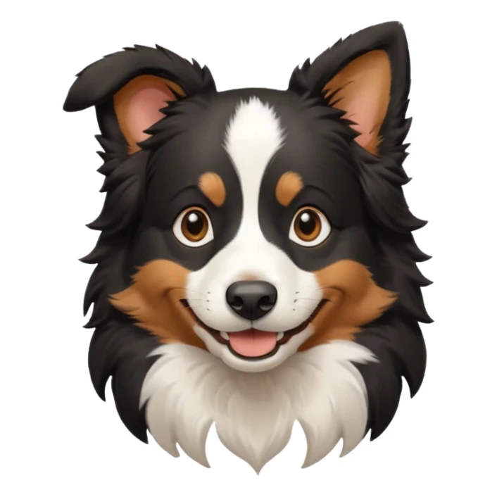 smille black bordercollie sticker