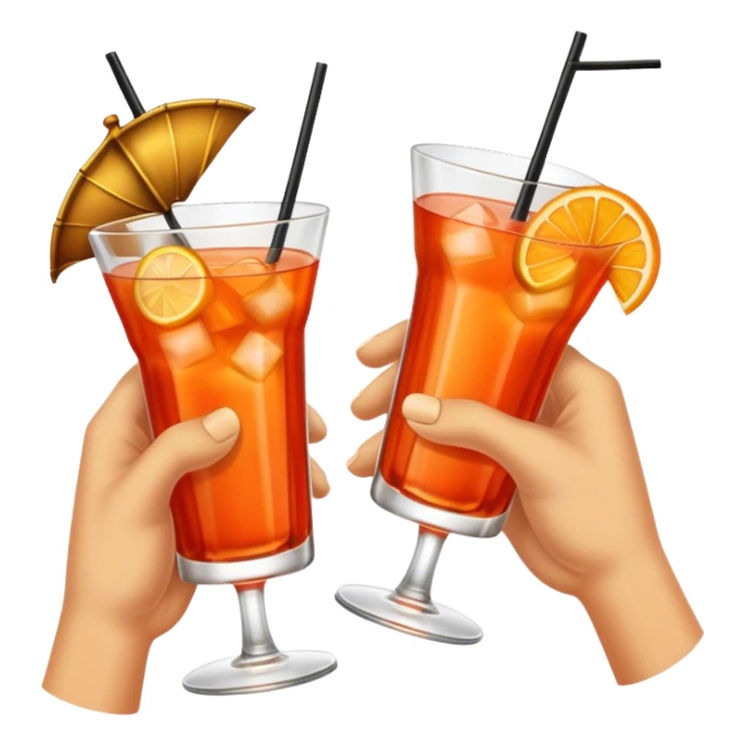 two pirate hands cheering with aperol cocktails sticker