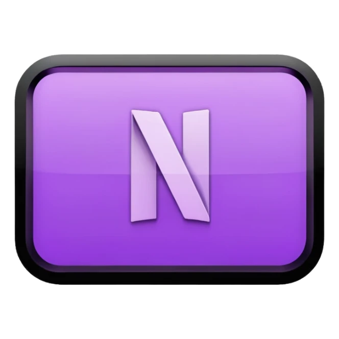 a lilac purple netflix logo, transparent background sticker