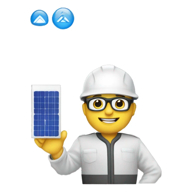 sales with presentation of pv solar panel sticker