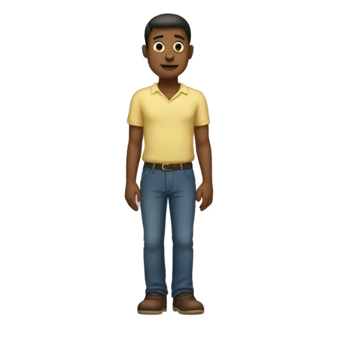 He is standing on his feet and putting his hands on his chest. sticker