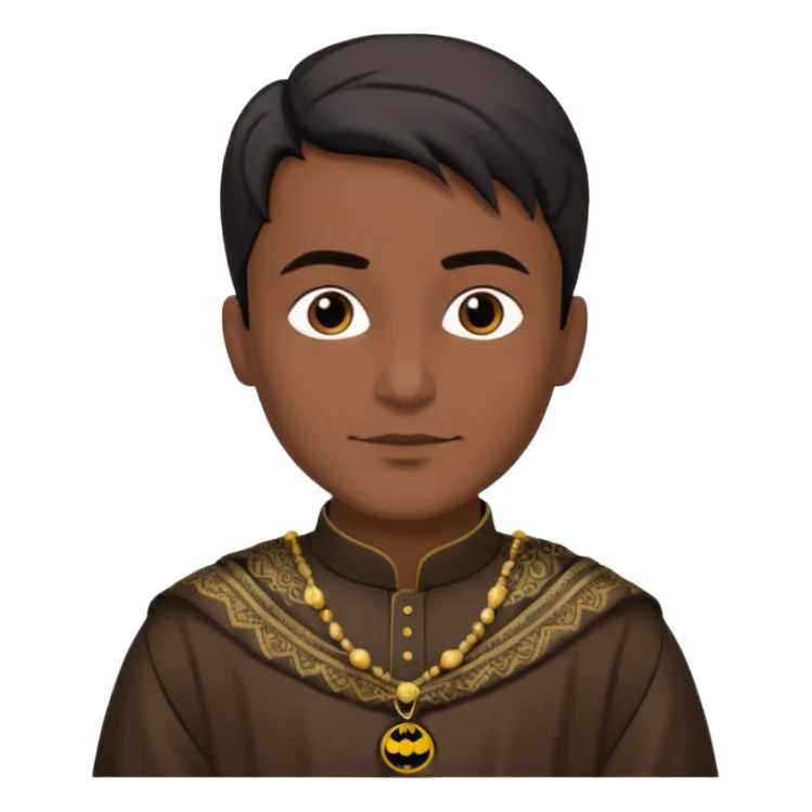 Batman wearing kurta shalwar black ND shawl  sticker