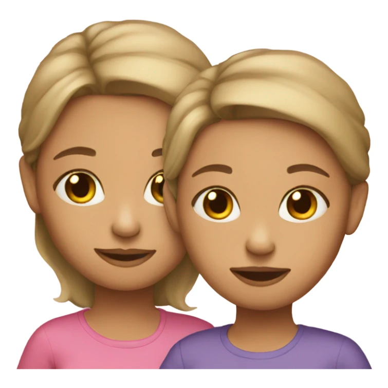 Mother twin girl sticker