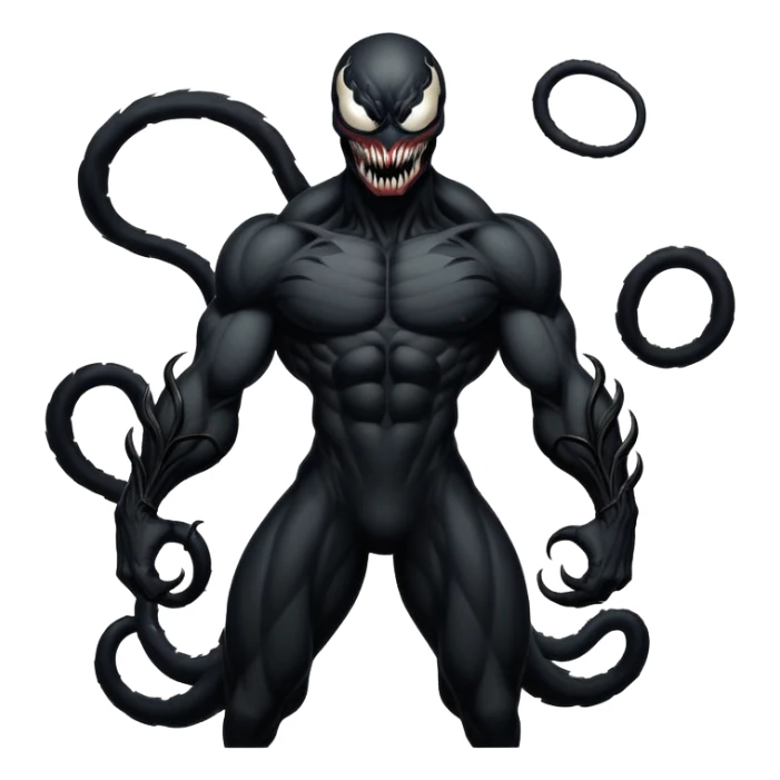 Fullbody Demiurge Venom-like shadowy god sticker