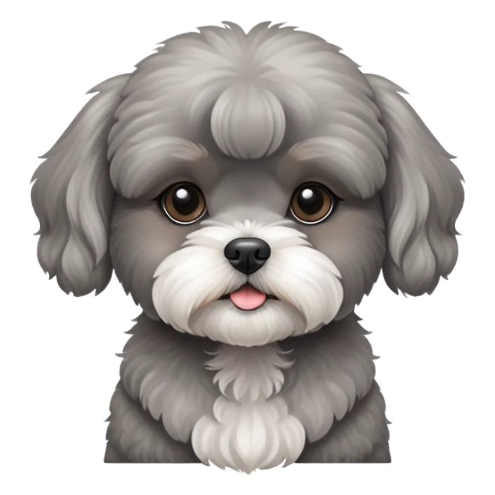 Grey Poodle Shih Tzu Girl Puppy sticker