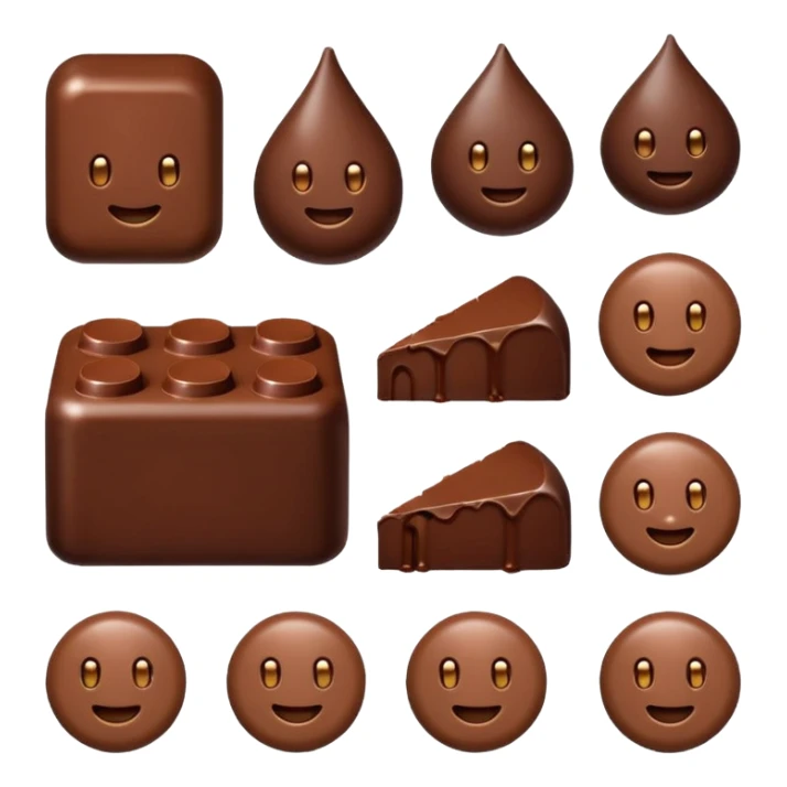 brown emojis of chocoate sticker