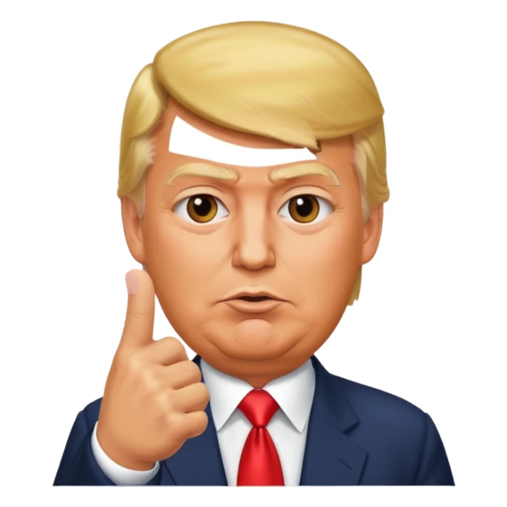 Donald trump giving the finger  sticker