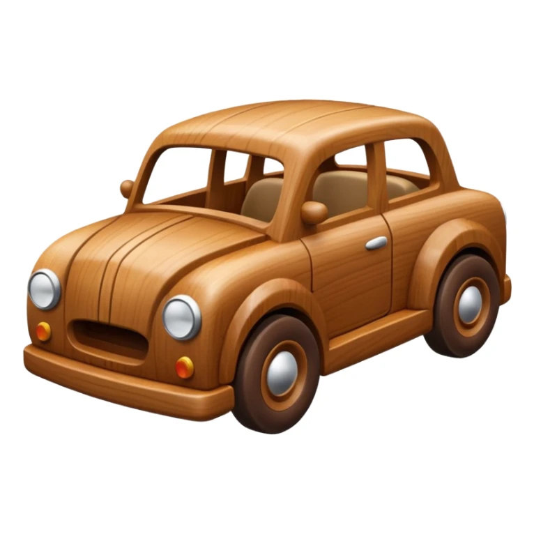 wood toy car no color only wood sticker