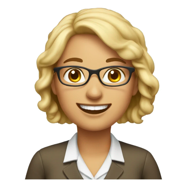 Teacher woman happy sticker