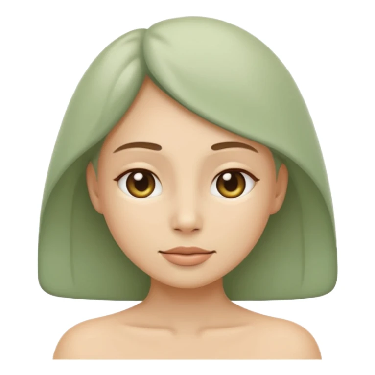 Minimal wellness emoji representing tighter skin and firmness,
subtle lifting effect, smooth contours, calm and natural,
no beauty or cosmetic symbols, soft sage green color palette sticker