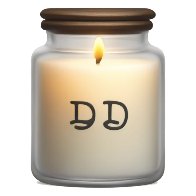 Candle in glass jar with Dyptique written on it  sticker