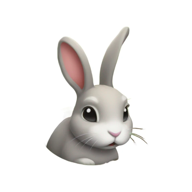 Cozy rabbits in the garden  sticker