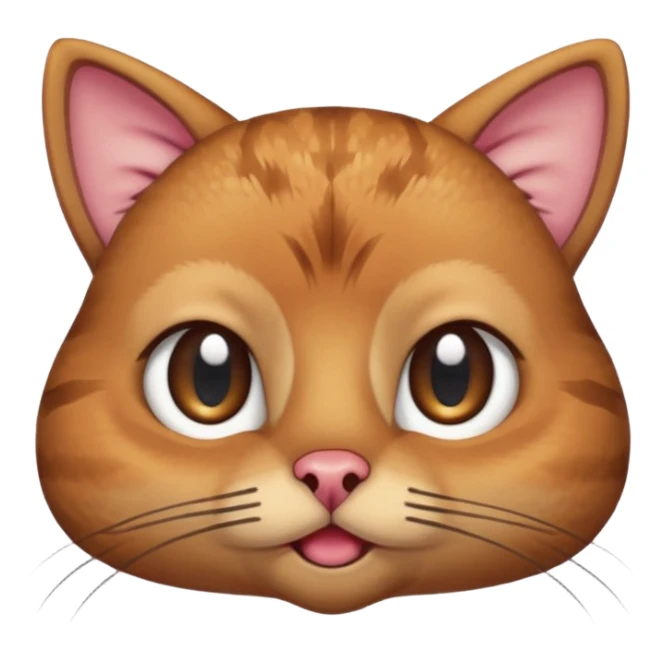 A shy but handsome turkey cat looking embarrassed, batting his long eyelashes and blushing sticker