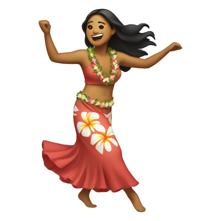 Hawaiian woman dancing sticker