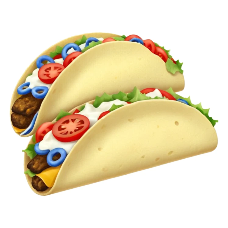 Emoji tacos bleu blanc rouge sticker