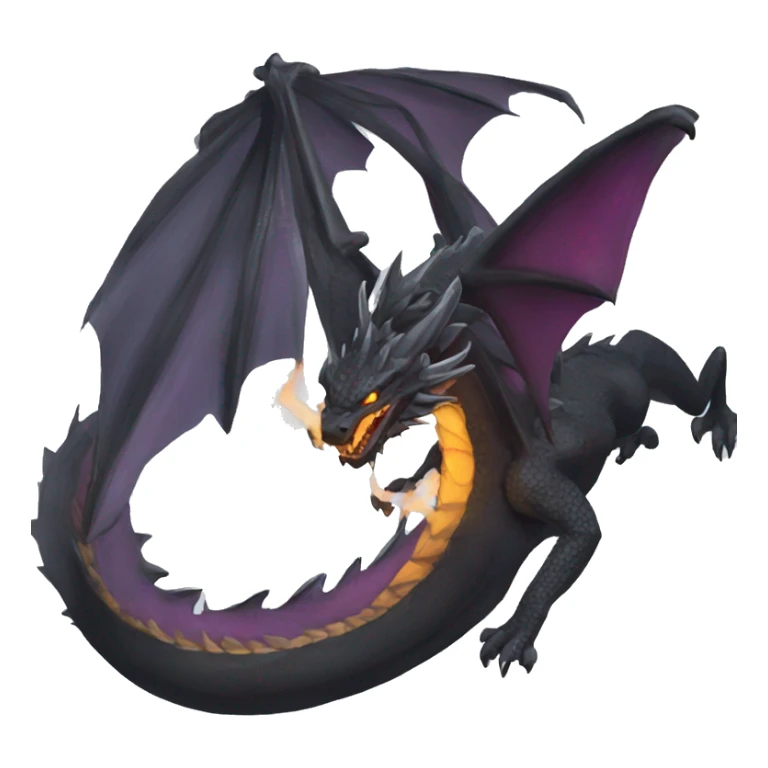 Dragón negro furia nocturna sticker