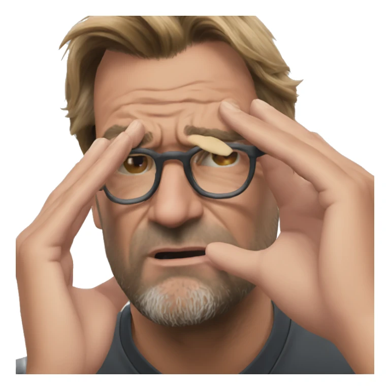 Jurgen Klopp facepalm emoji sticker