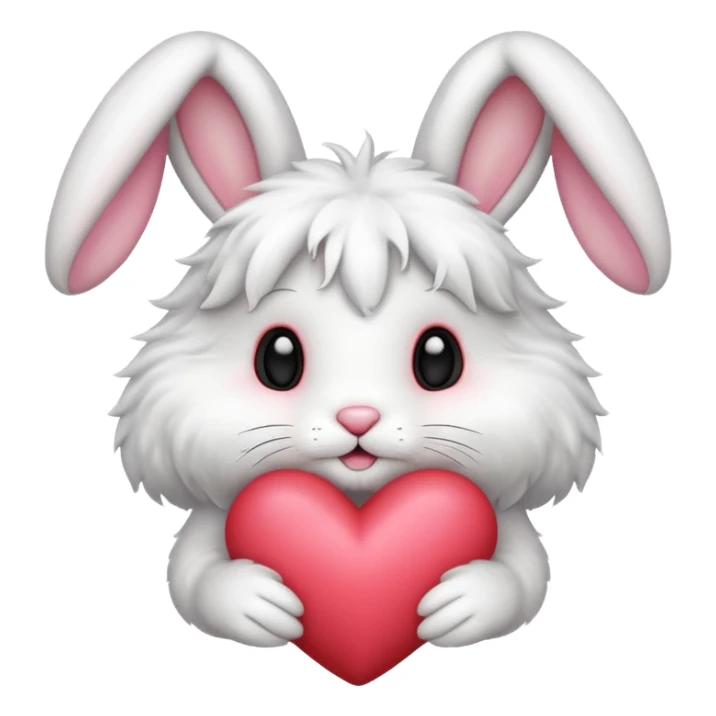 Bunny heart  sticker