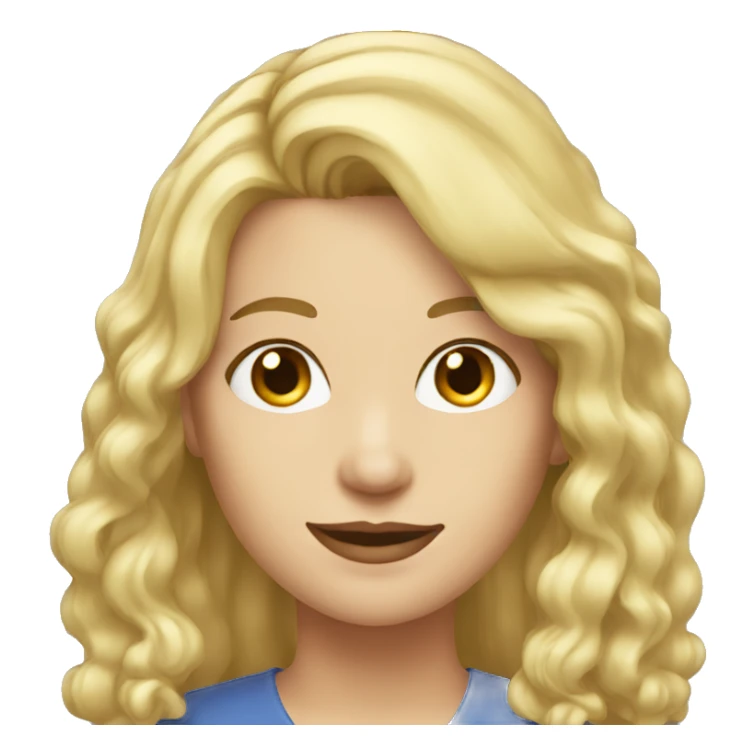 blonde lady principal long hair sticker