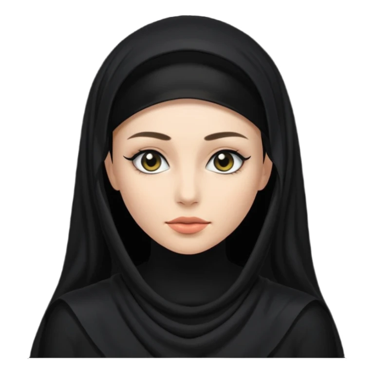 shaman woman in black clothes black veil sticker