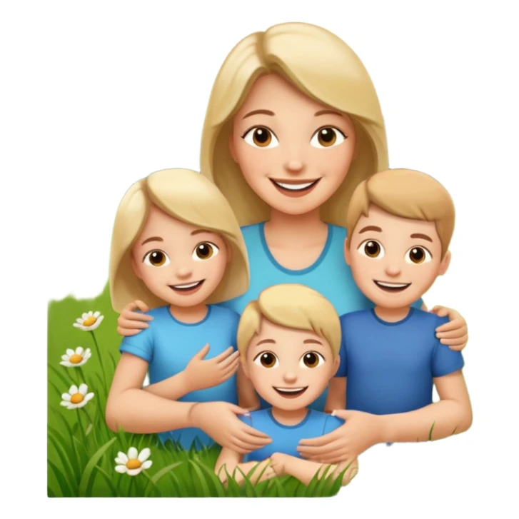 Nany with kidsmaid with kids sticker