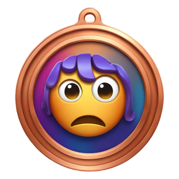 Copper 4th place medal with discord emoji style sticker