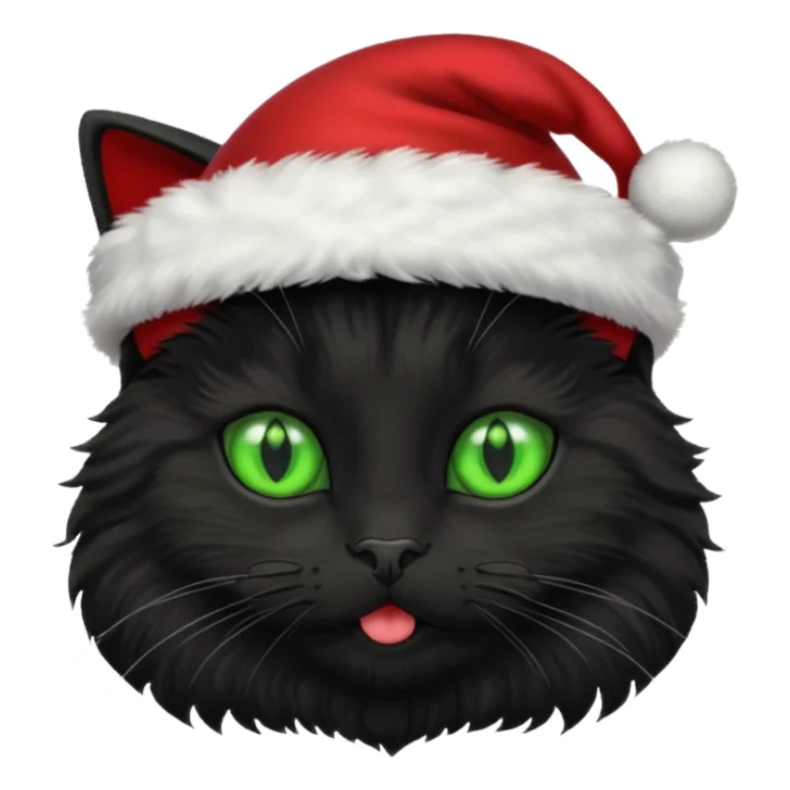 Black fluffy cat goes on holiday sticker